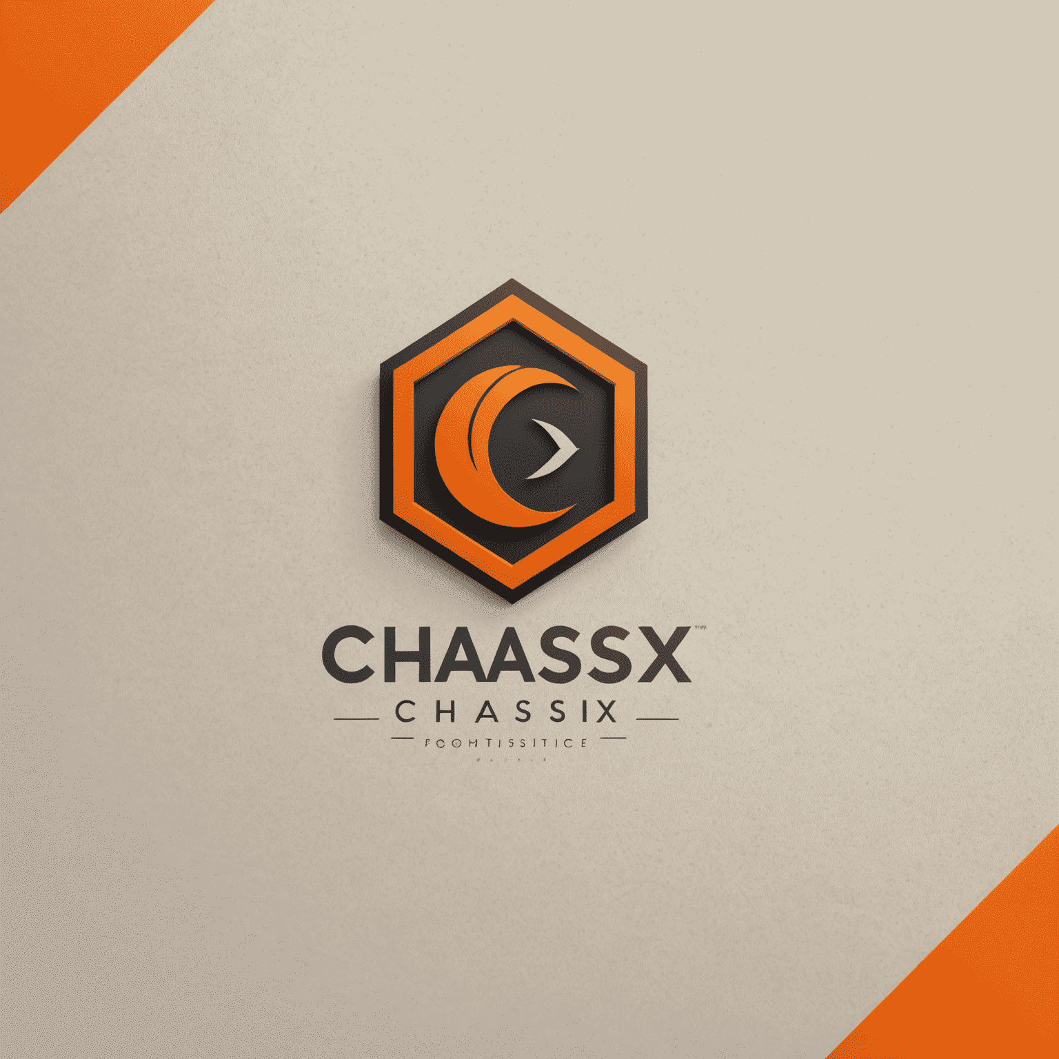 Chassix logo - een modern en strak ontwerp met oranje accenten