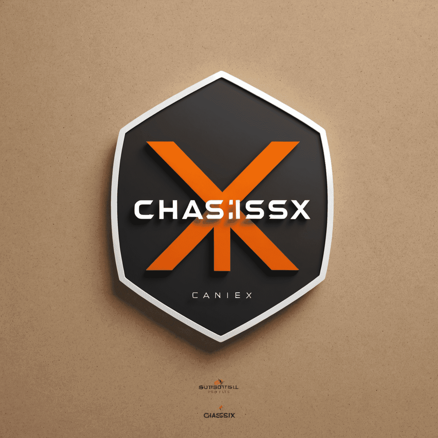 Chassix logo - een modern en strak ontwerp met oranje accenten